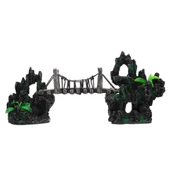 Aquarium Tank Bridge Decor Decorations Mountains Decoration Arch Landscaping Betta Ornament Adornment Hideout Drawbridge Shelter