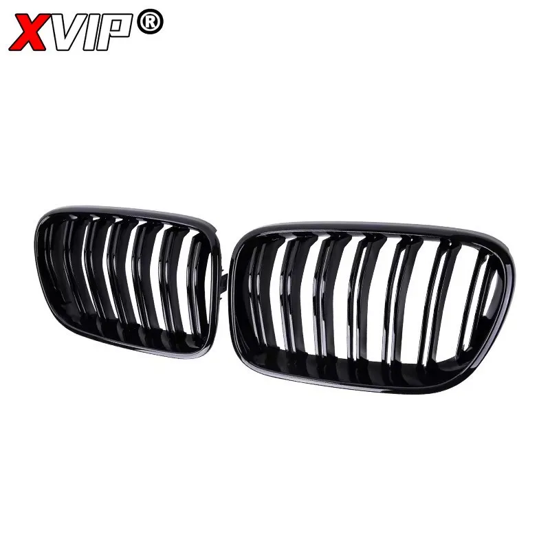 XVIP Chrome Silver Diamonds Front Bumper Hood Grilles For BMW X3 F25 2010-2013 Single And Double Line Style Upper Racing Grills