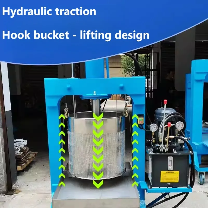 الصحافة الكهربائية أوتوماتيكية بالكامل كبيرة الصحافة الزيت الهيدروليكي تجفيف المياه النبيذ ليز عصارة الصناعية