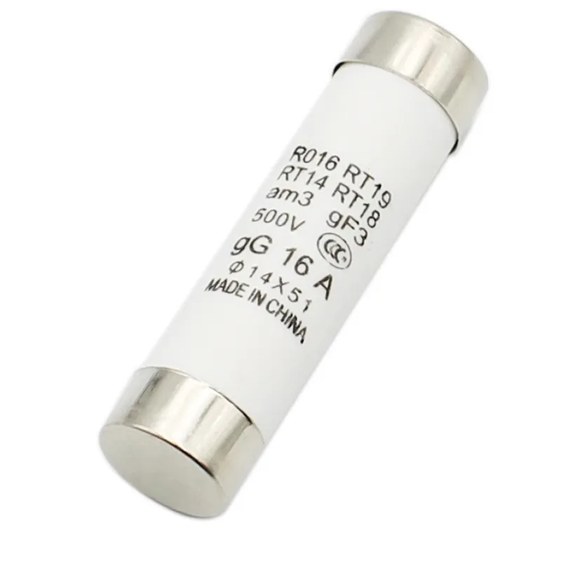 Tubo fusível cerâmico 20 peças 14x51mm 10a/20a/32a/40a/50a/63a500v r0 fusível ro16 núcleo
