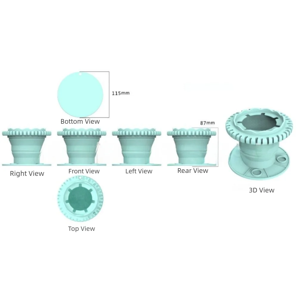 

Foldable Painting Brush Washer Suction Cup Bottom with Hanging Hole 2-in-1 Brush Holder Non-slip Palette Trays