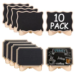 1-10PCS Portable Wooden Blackboard Mini Boards Message Label Sign Chalkboard DIY Decoration For Birthday Wedding Home Party