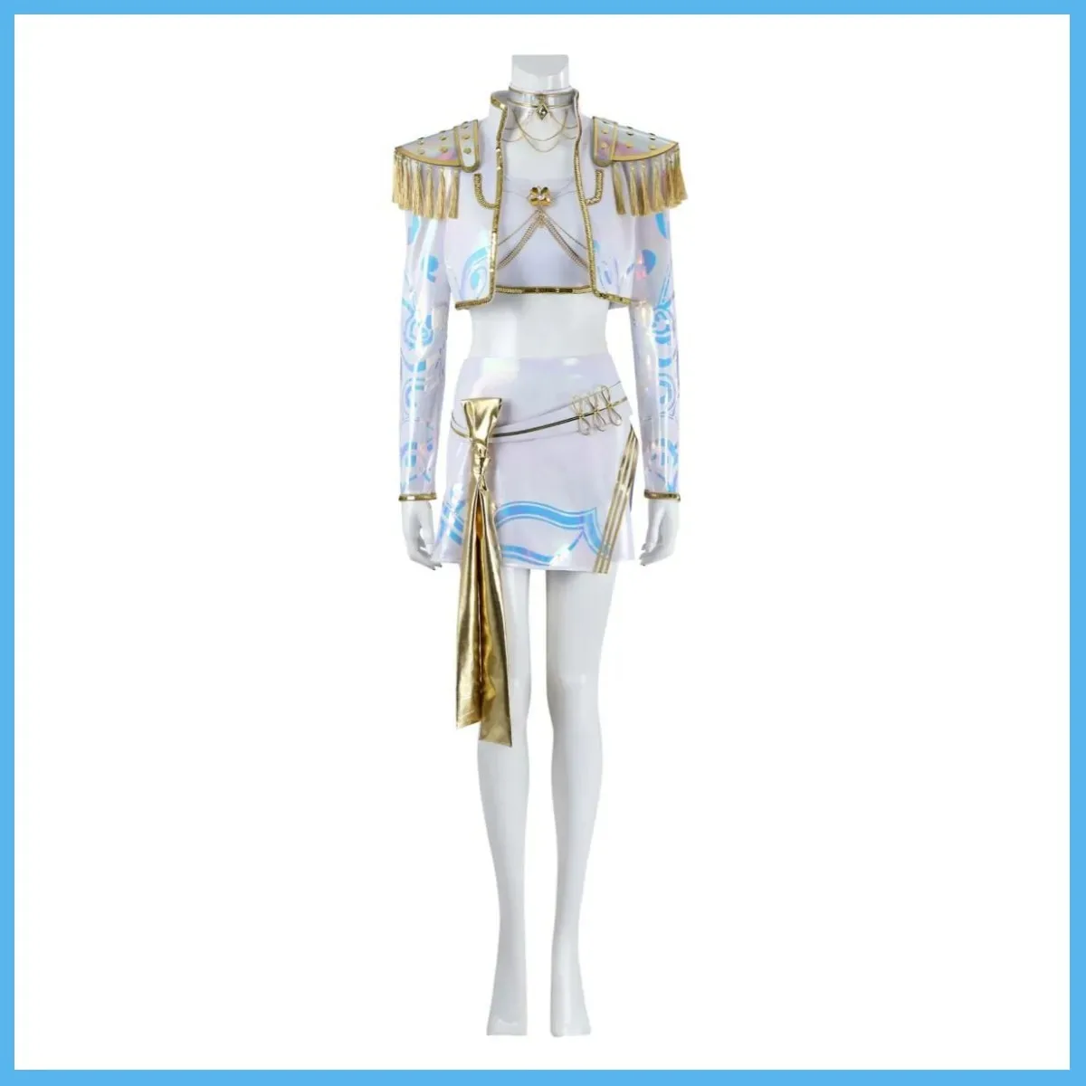 Disfraz de Cosplay de películas Demon Hunters Mira, pelucas k-pop HUNTR/X, uniforme de cuero PU blanco para mujer, traje de fiesta de Carnaval y Halloween, KPop