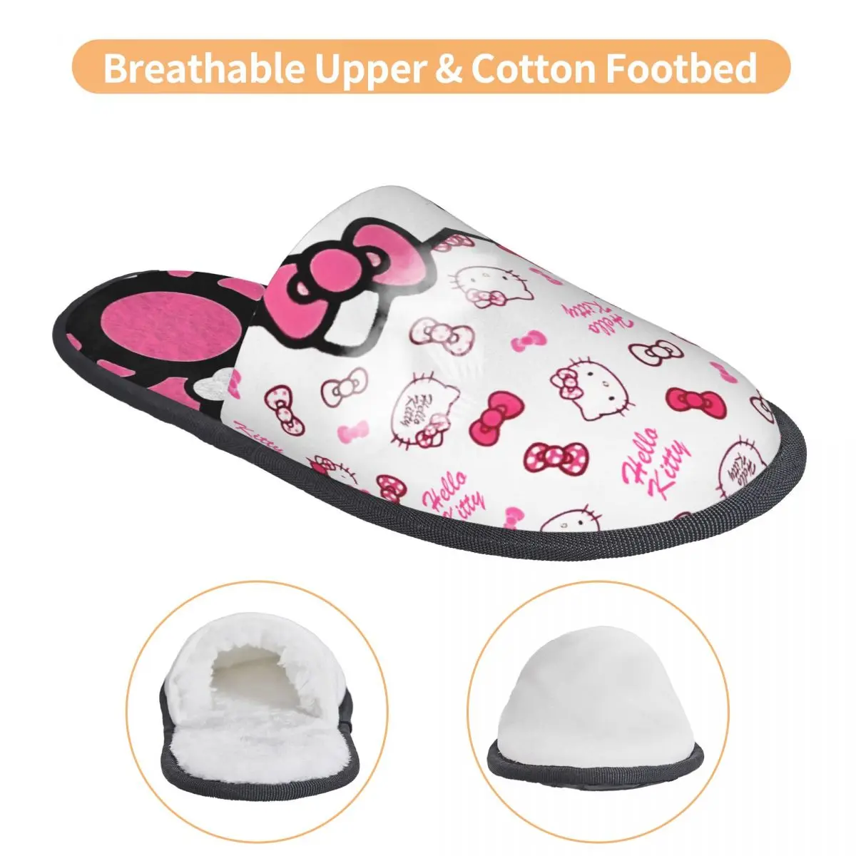 الشتاء شبشب منزل Kawaii مرحبا كيتي الكرتون ميرش المنزلية الفراء الشرائح النعال غرفة نوم لينة المضادة للانزلاق الشرائح