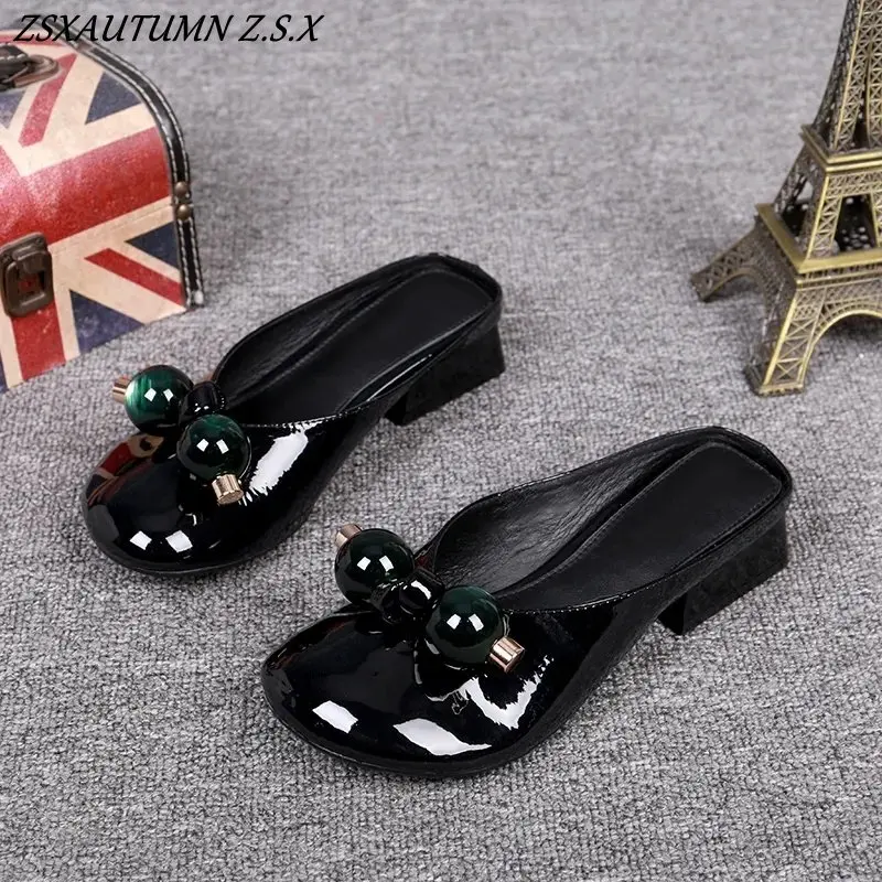 Casual Sandals Fashion Luxury Female Shoes Outside Mules Ladies Slippers Women Flip Flops Summer Low Heel Muller Shoes 2023