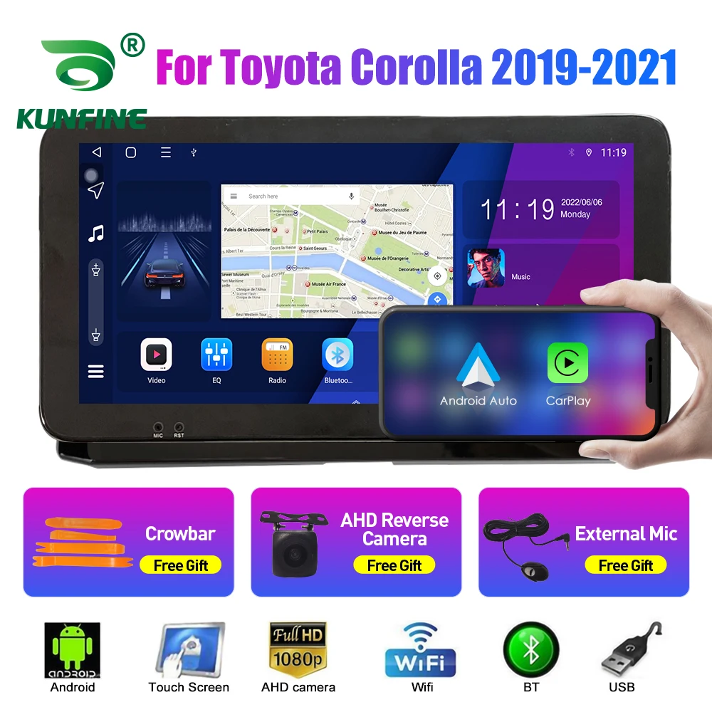 

10.33 Inch Car Radio For Toyota Corolla 2019-21 2Din Android Octa Core Car Stereo DVD GPS Navigation Player QLED Screen Carplay