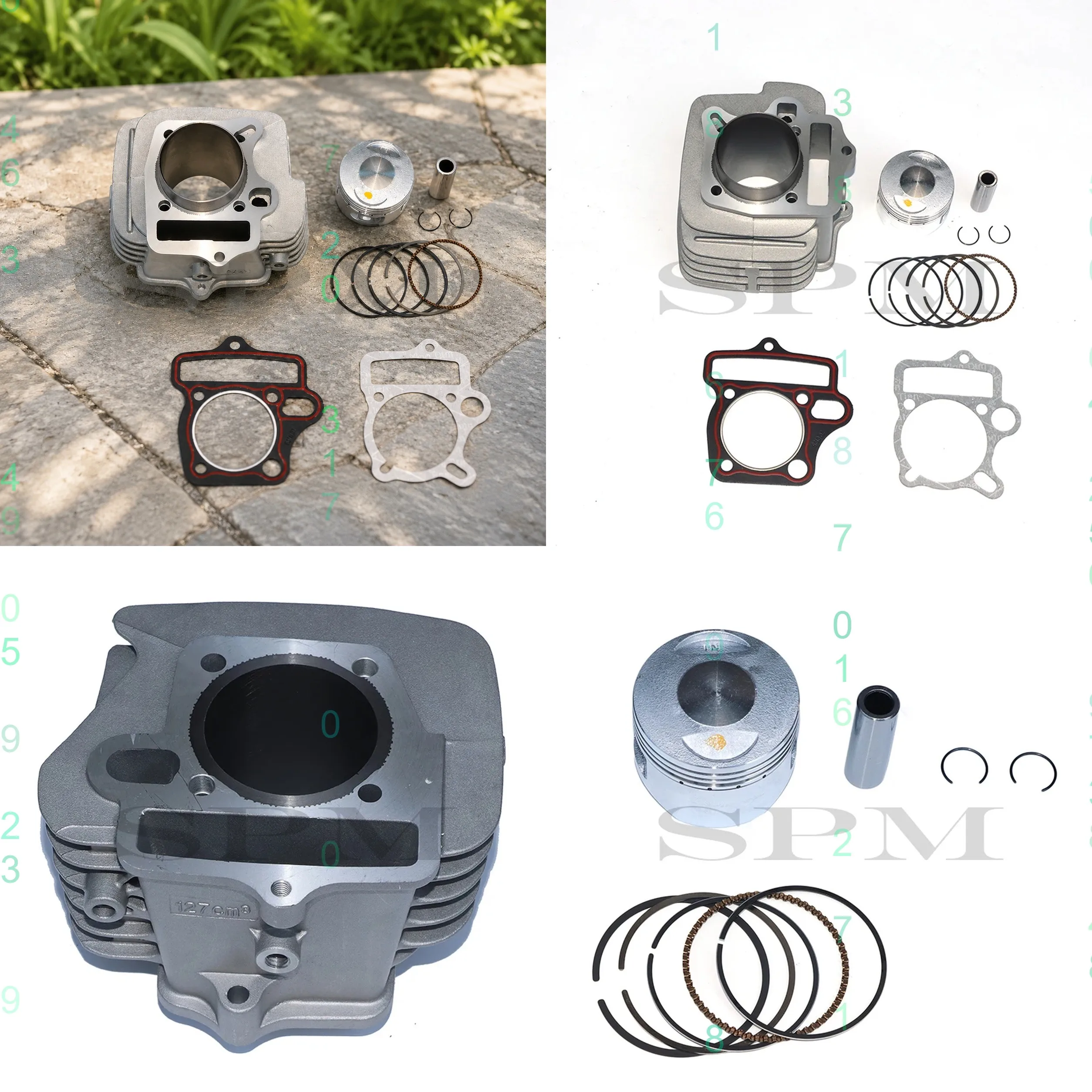 Motorcycle 54MM 138cc Lifan Cylinder Kit Piston Gasket Ring Engine Repair Parts