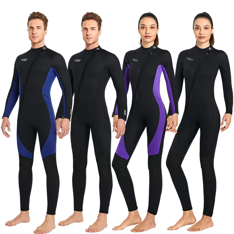 

Men and Women's One-Piece Long-Sleeved Warm Surfing Suit, Cold-Proof Snorkeling Swimming Diving Suit,Cx54, 3mm