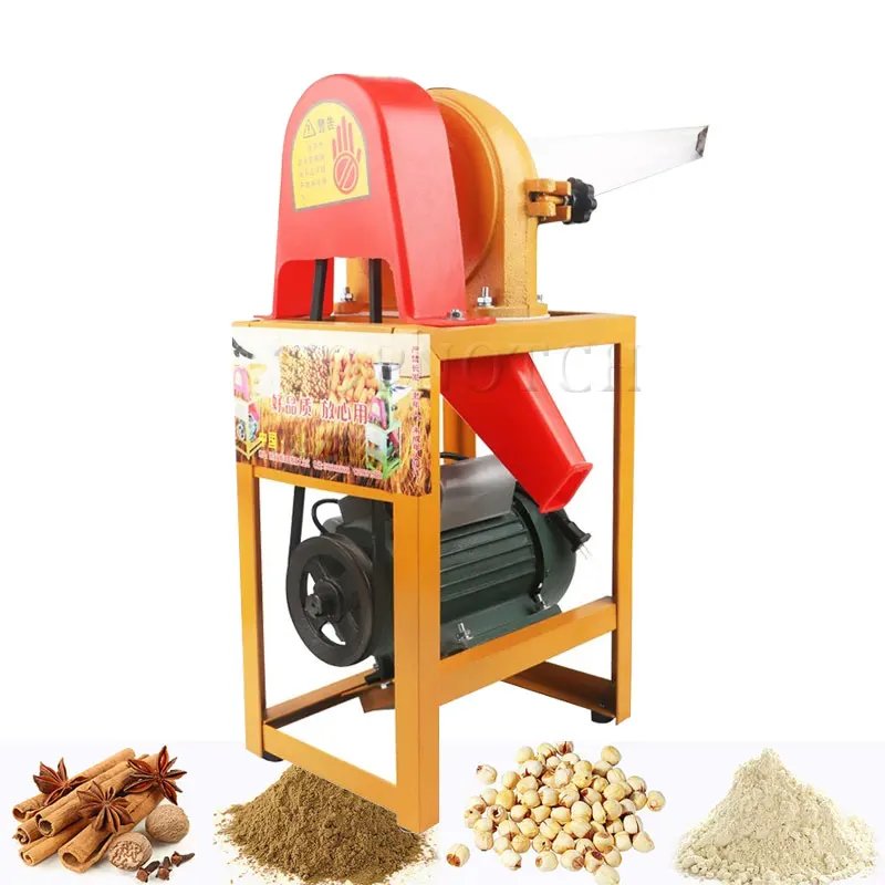 

1.5Kw Dry Electric Feed Flour Mill Cereals Grinder Corn Grain Coffee Wheat Pulverizer Machine For Commercial