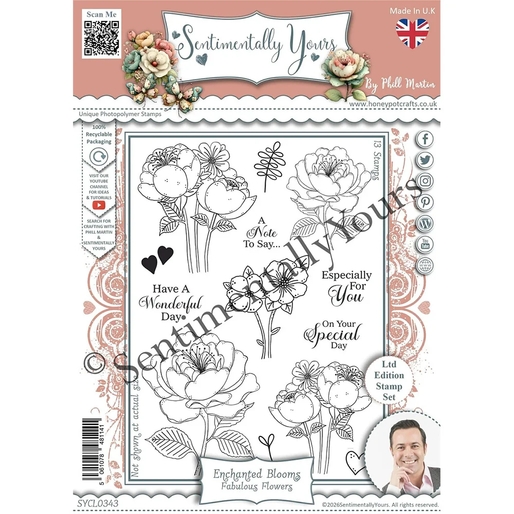 

Enchanted Blooms Fabulous Flowers Silicone Stamps 2026 New Reusable Handmade DIY Embossing Make Scrapbooking Photo Album Crafts
