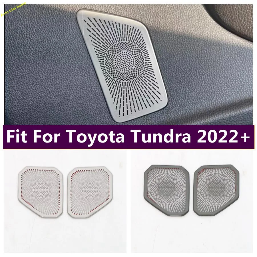 

Dashboard Air Conditioning AC Outlet Vents Decor Frame Cover Trim For Toyota Tundra 2022 - 2024 Silver / Black Car Accessories