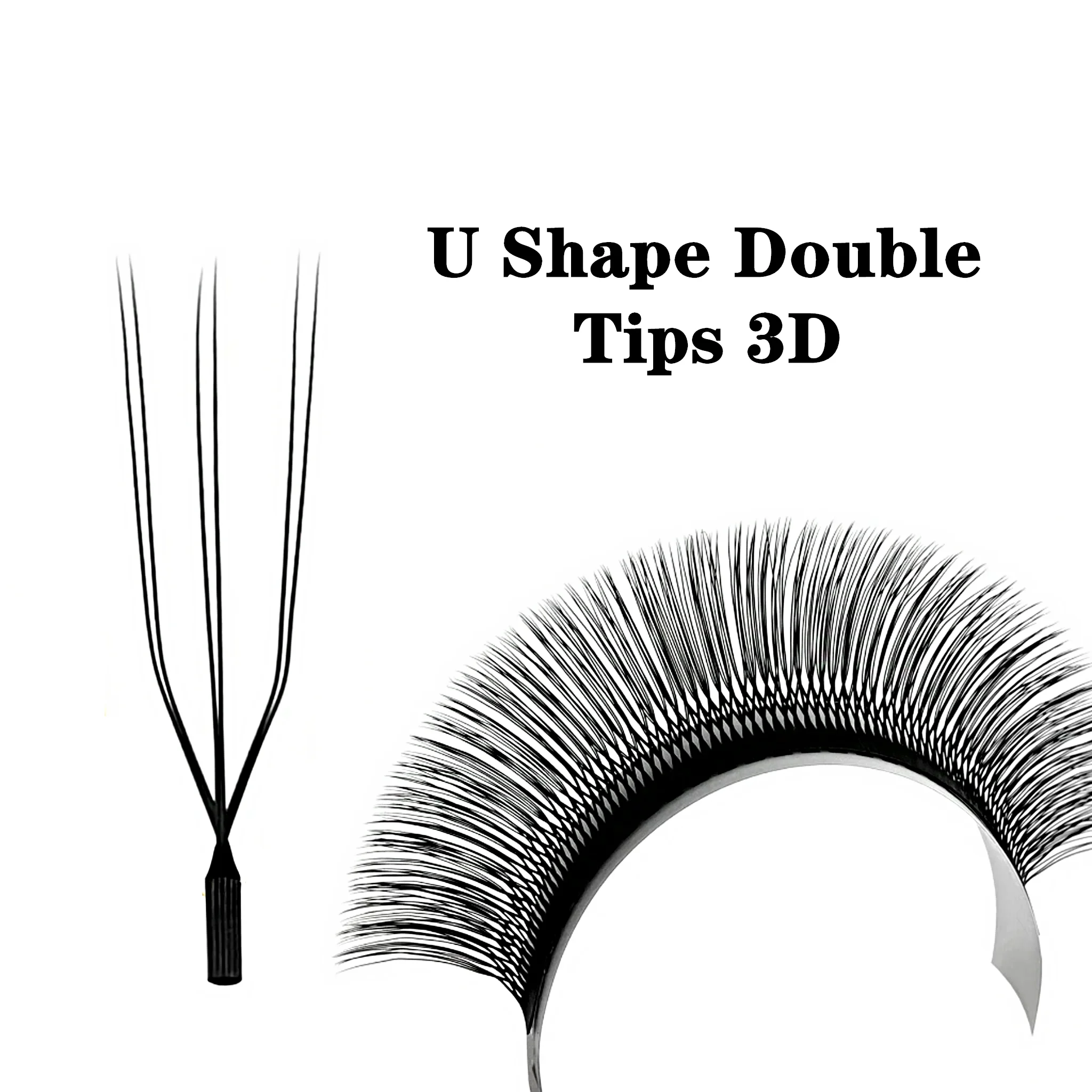 큐뷰티래쉬 U자형 속눈썹 연장 u래쉬 YY 소프트 & 파인 노 스플릿 베이스 12줄/박스 속눈썹샵 뷰티 메이크업 도구