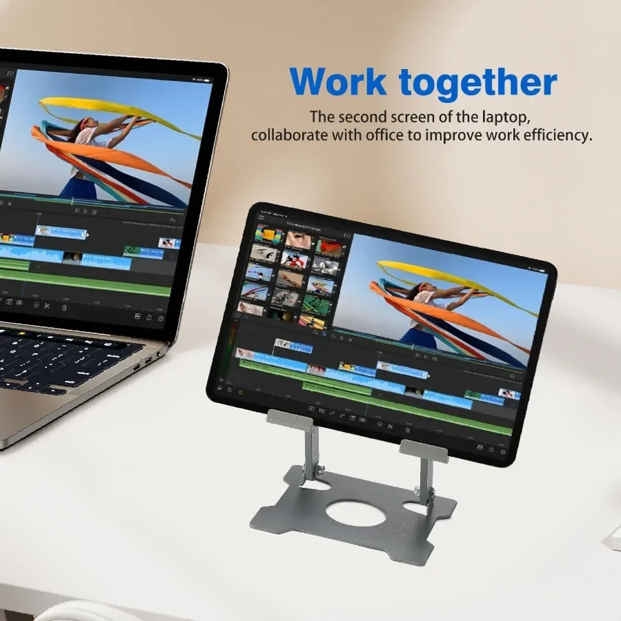 Supporto per tablet Supporto per tablet per iPad Supporto da tavolo multiangolo portatile regolabile compatibile con iPad Pro 9.7 10.5 12.9 Air Min