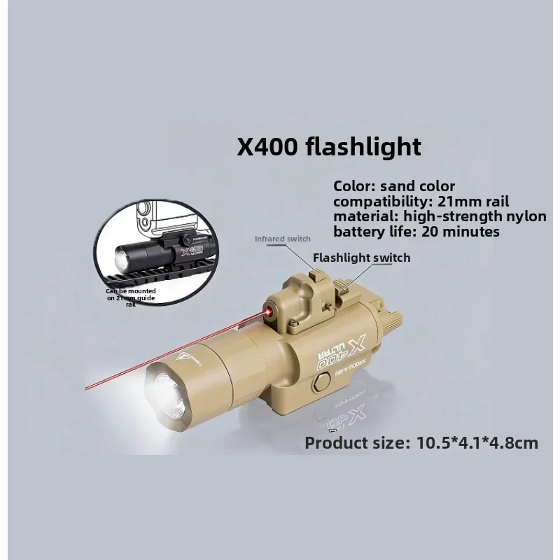 Black Integrated Under Sliding Track Hobby Illumination Unit Separate Switch for Dual Light Modes Fit 20mm Rail