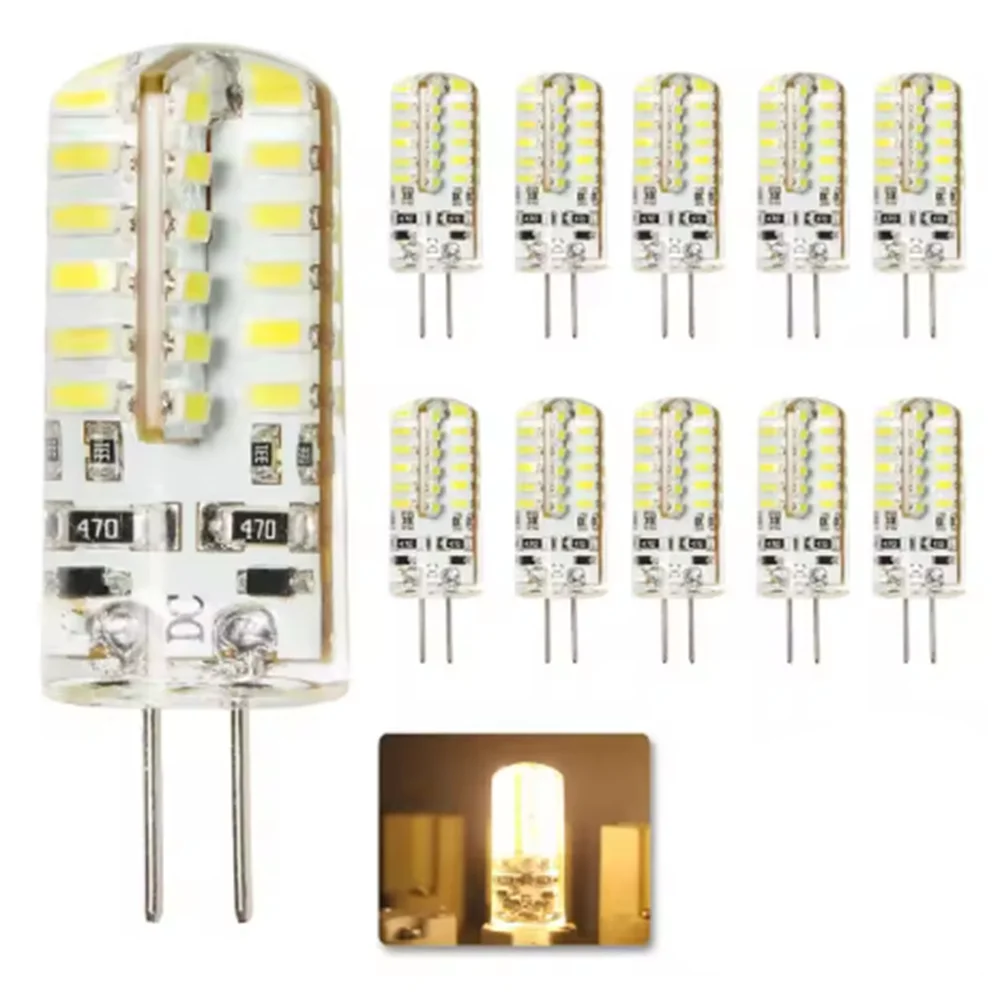 10pcs Silicone Bulb G4 LED Lamp Corn Bulb AC 220V SMD3014 Replace Halogen Chandelier Lampada Led Lights