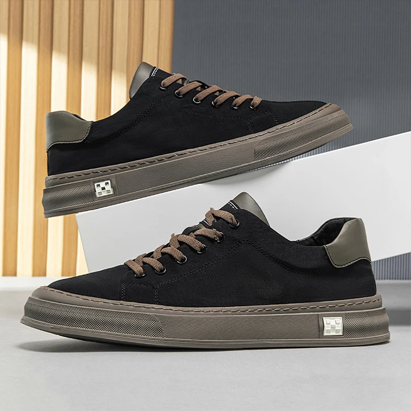 Versatile Lace-Up Men's Sneakers, Trendy Business Men's Shoes, Comfortable Casual Sports Shoes, Outdoor Men's Shoes Suitable for Walking and Hiking, Trendy Men's Sneakers view 3