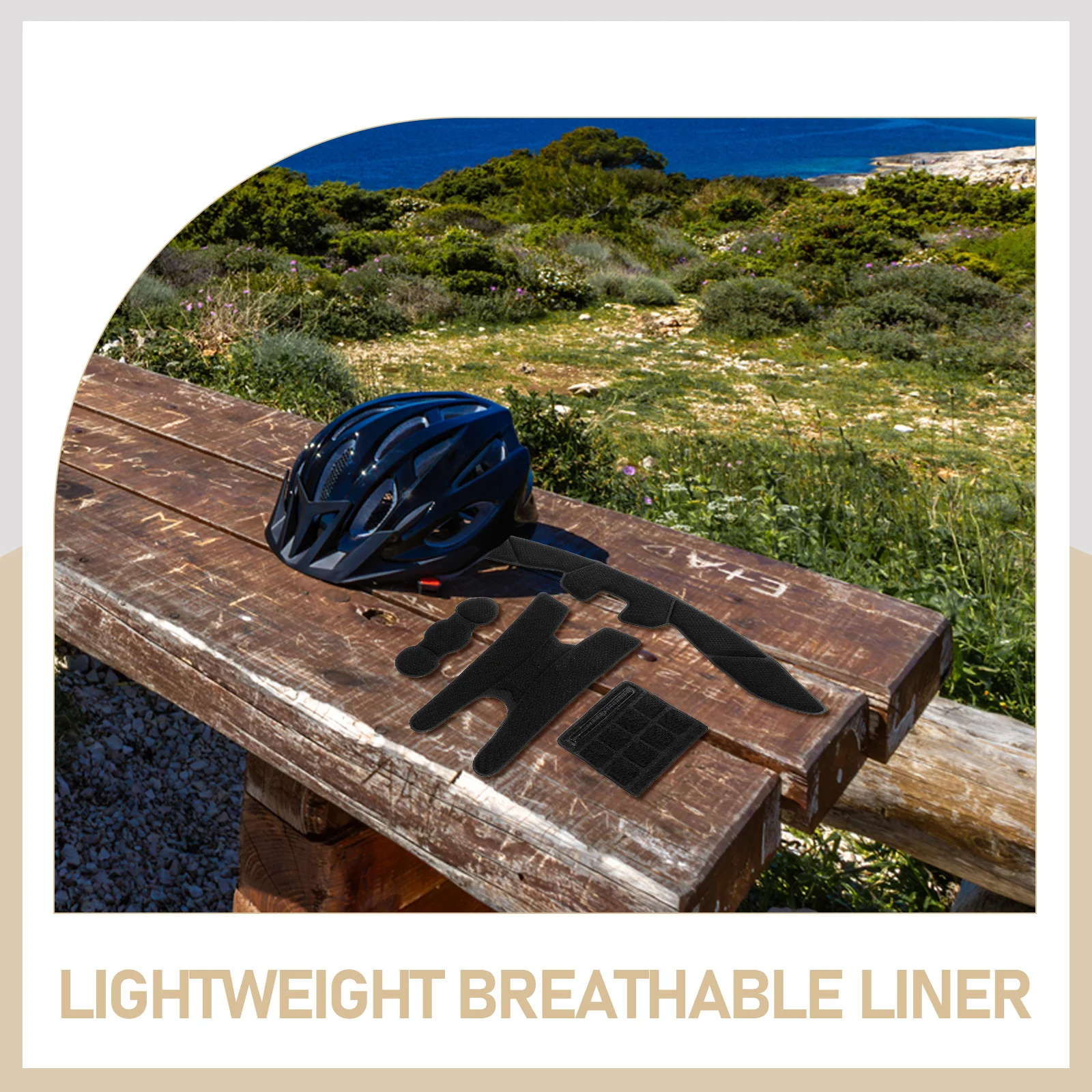 1Set Padding Kit Removable Washable Breathable Mesh Liner for Men Women Cyclists Hot Weather Long Distance Protection