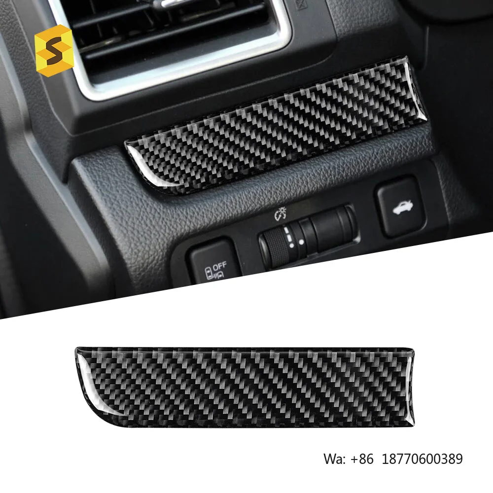 Shasha Carbon Fiber Real Gel Left Air Outlet Decoration Interior Accessories Protection for Subaru WRX 2015 2016 2020 2022