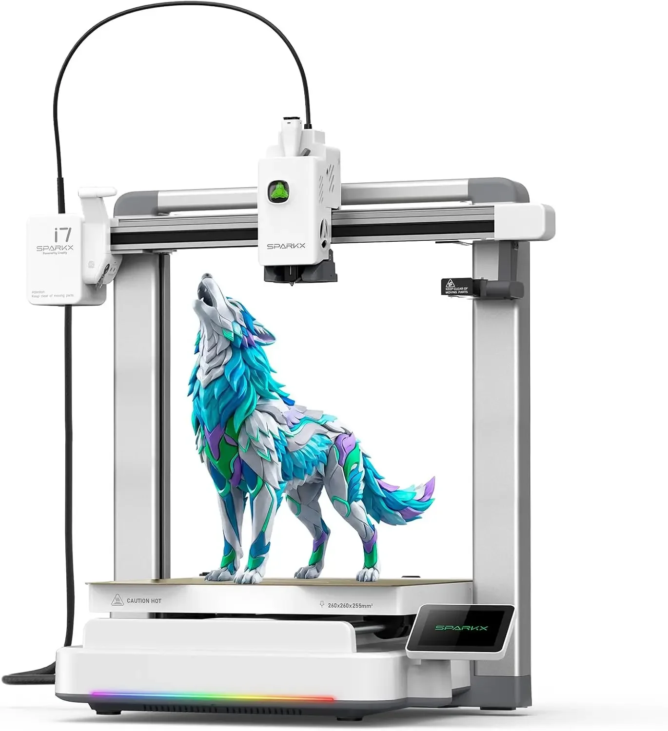 SPARKX i7 3D Printer with AI Camera Monitoring, Auto Leveling, Quiet High-Speed Desktop Printing, Easy Setup, Direct Drive