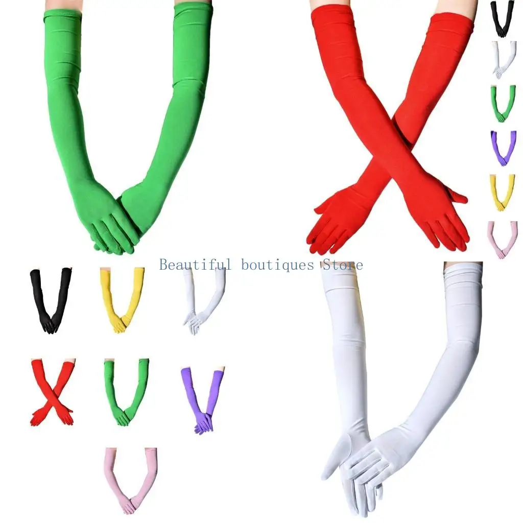 

U4LF женские оперы свадебное платье перчатки дышащие перчатки Марди Гра до локтя