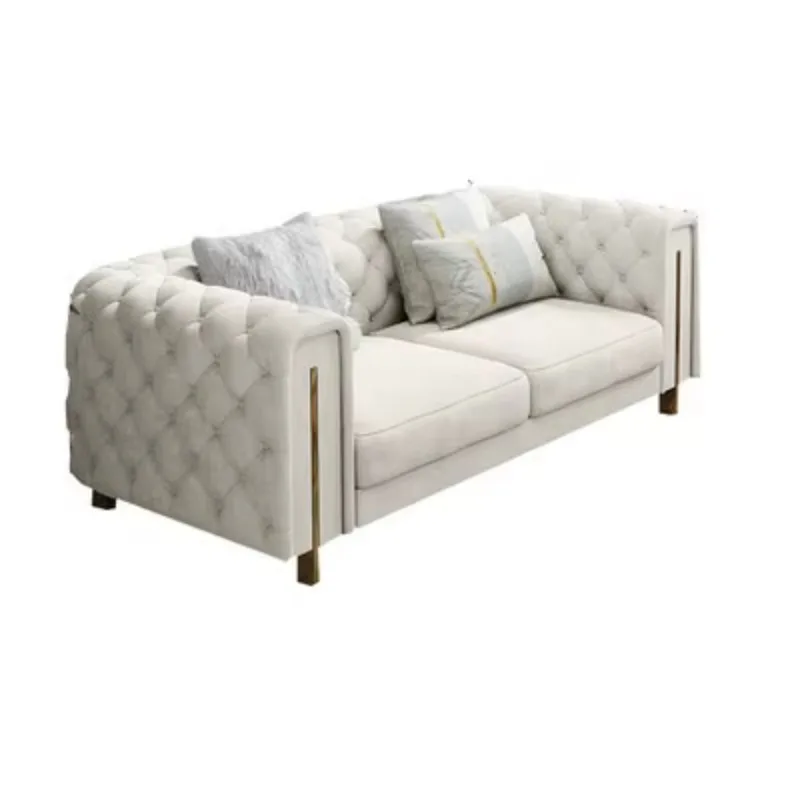 Hotel Lobby Reception Sofa Chair Combination Sectional Sofa Set 1+2+3 in Velvet