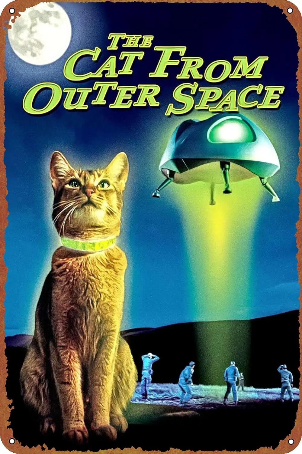 The Cat from Outer Space Movie Poster Retro Metal tin Sign Halloween Tin Sign,Cave,Bar,Club, Home Wall Art Metal Tin Sign