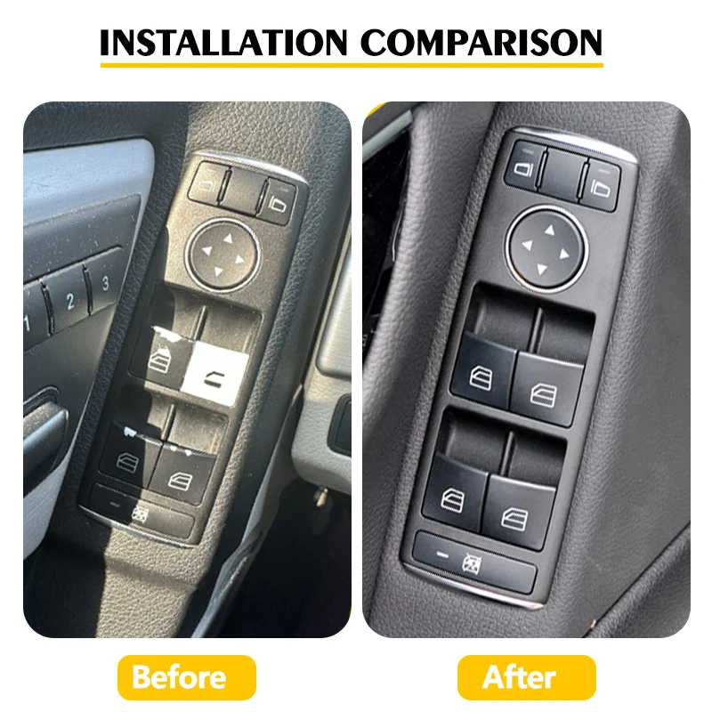 For Mercedes Benz A GLE GLA CLA GLK Class W176 W204 W166 W218 W212 W246 W167 the Car Window Controller Button Operation Console