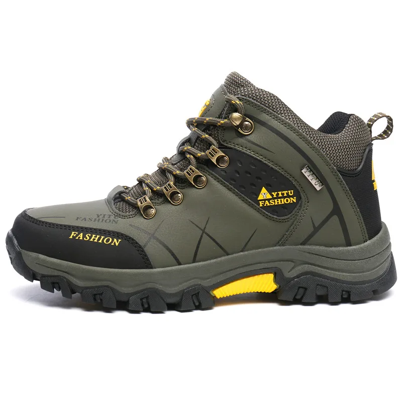 New Autumn Green Men's Hiking Boots Non-slip Men's Trekking Shoes Outdoor Climbing Sneakers Men Large Size 47 botas para hombre