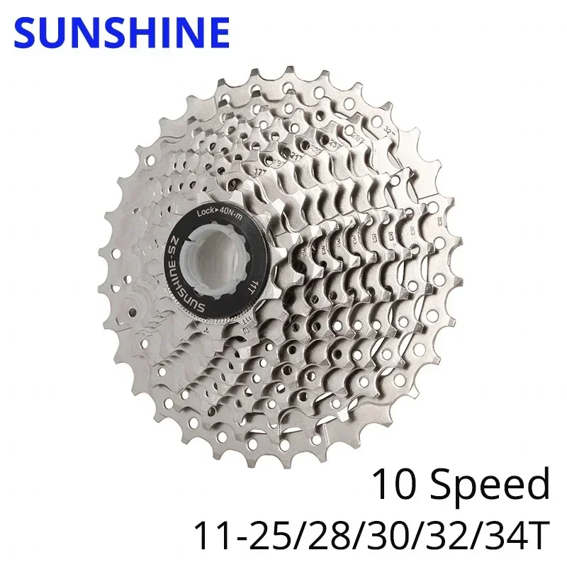 Sunshine Road Bike Cassete 10v 11/30 Steel 10 Speed Cassette Roadbike 30T HG K7 10v for Shimano Ultegra 6700 5700 4700 Sram