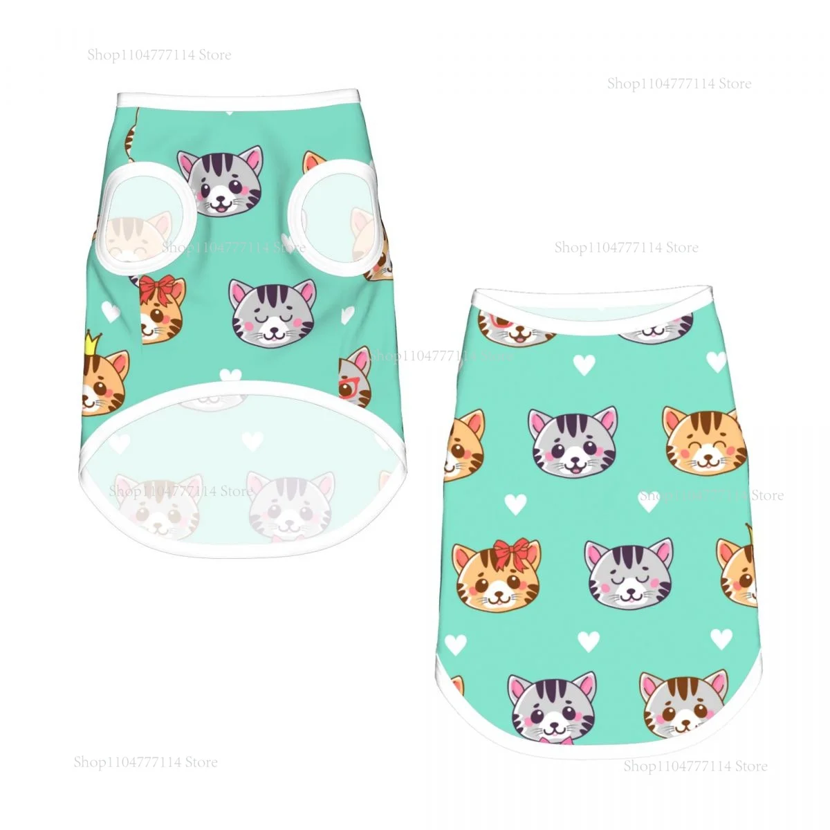 

Летняя одежда для кошек и собак, дышащие жилеты для собак, жилет для щенков и кошек, чихуахуа, милые спортивные рубашки с героями мультфильмов, котят, мопсов