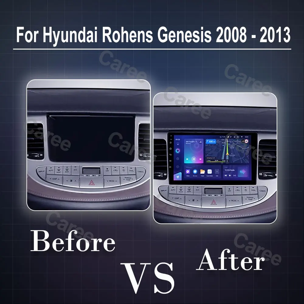 Android15 video Player One Car Radio DSP QLED Carplay Auto For Hyundai Rohens Genesis 2008 - 2013 Multimedia Dvd GPS Stereo WIFI