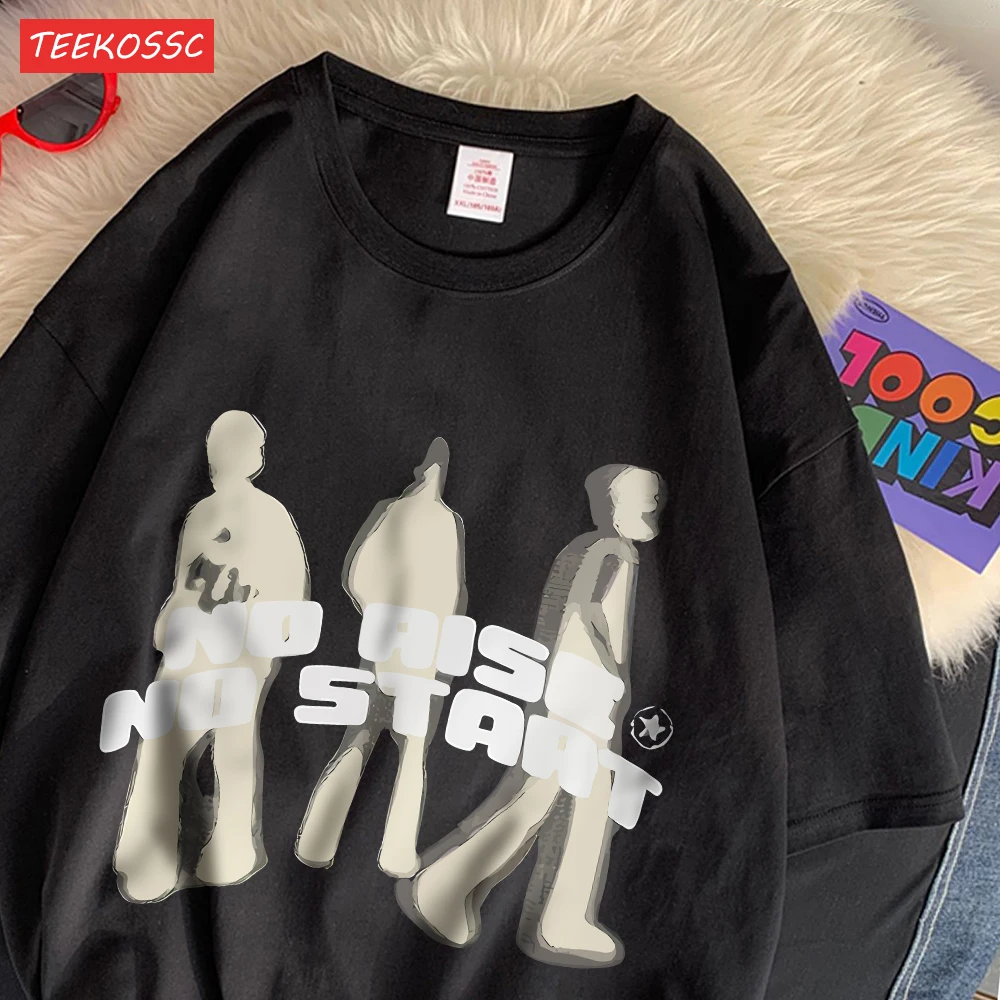 100% Baumwolle Frauen T-shirt Keine Aise Keine Start Graffiti-kunst Gedruckt Tees Hemd Sommer Oversize Tops Mode Straße Weibliche kleidung