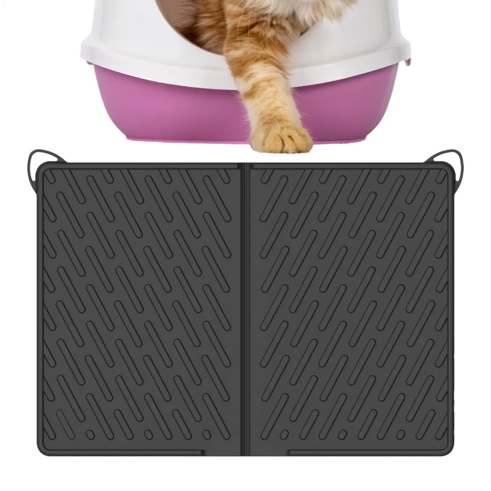 

Litter Box Mat 24 X17inches Litter Mat For Cat Scratch-Resistant Waterproof Pads For Indoor Corner Feeding Food Water Floor