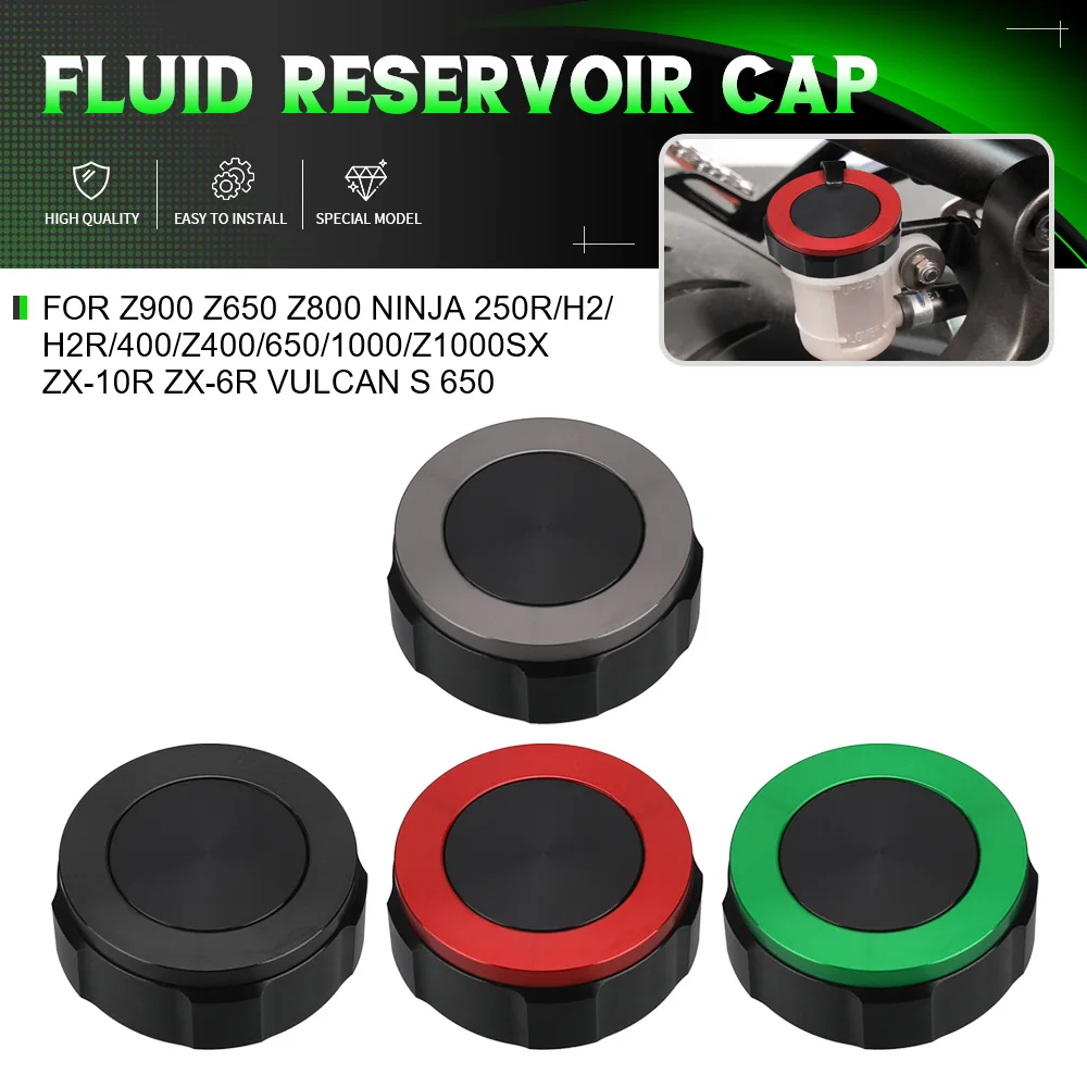 

For Kawasaki Z900 Z650 Z800 Ninja 250R/H2/H2R/400/Z400/650/1000/Z1000SX ZX-10R ZX-6R Vulcan S 650 Fluid Reservoir Cap Cover