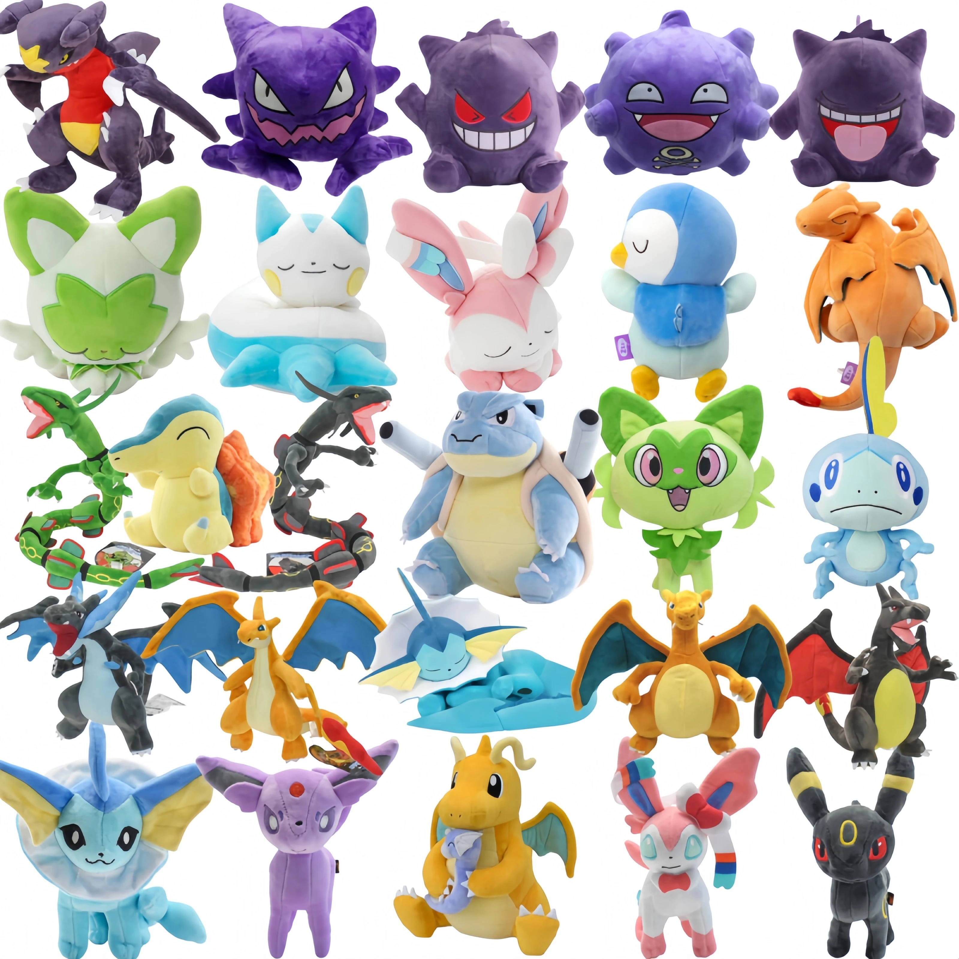 

Cute Mega Evolution X Shiny Charizard Plush Pokemon Vaporeon Plush Toy Rayquaza Koffing Haunter Blastoise Garchomp Stuffed Doll