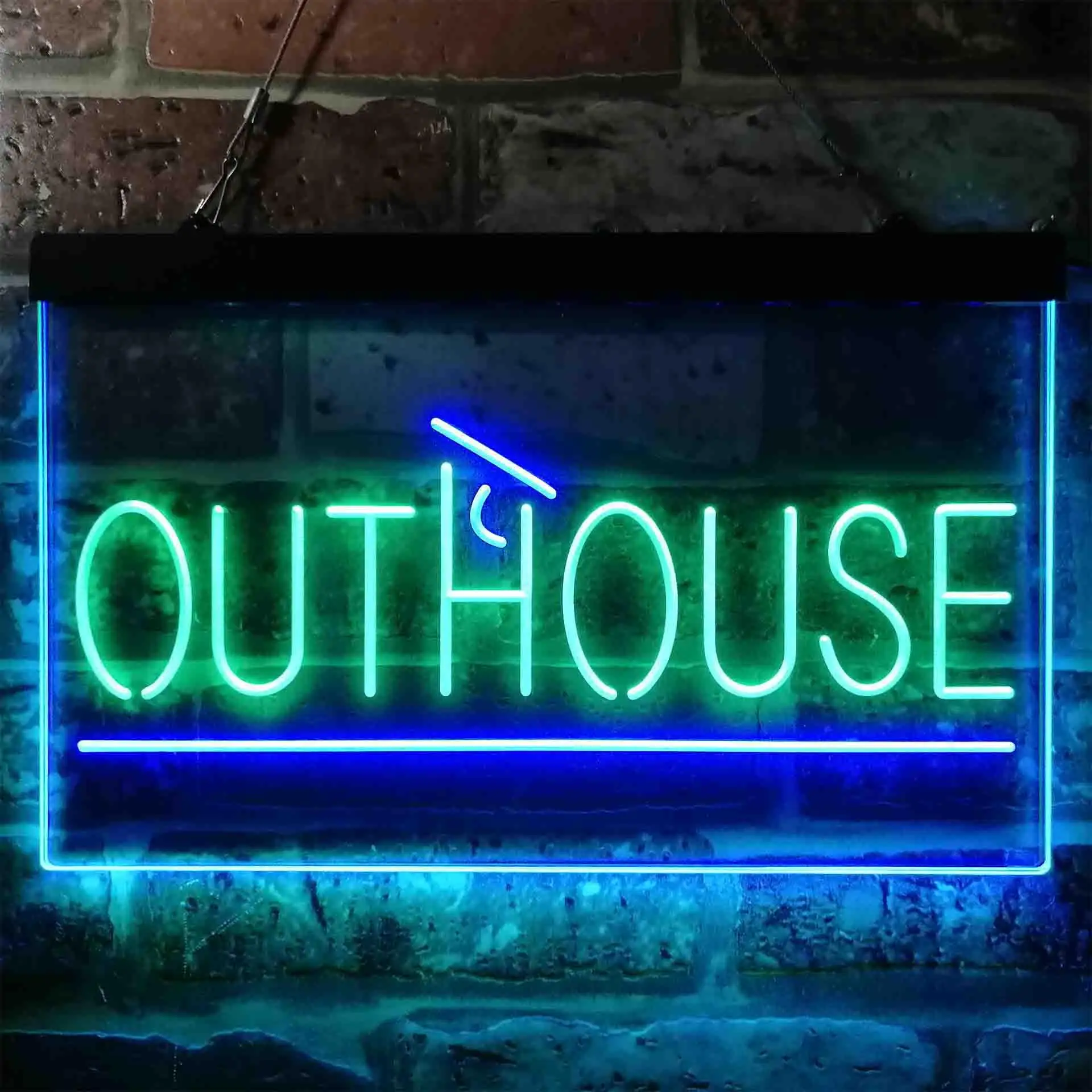 

Outhouse Builder Supply Dual Color Led Neon Sign st6-i3847