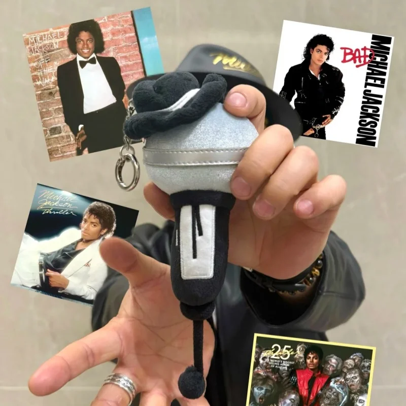 

New Mich Ael Jackson Mj Recordable Microphone Toy Keychain Collectible Merchandise For Music Fans In Stock