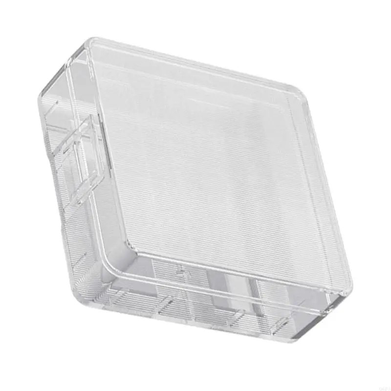Q6PA 9V Battery Storage Case, Clear 2 Slot Organizers for 2Pcs 9V Battery Drawer Use