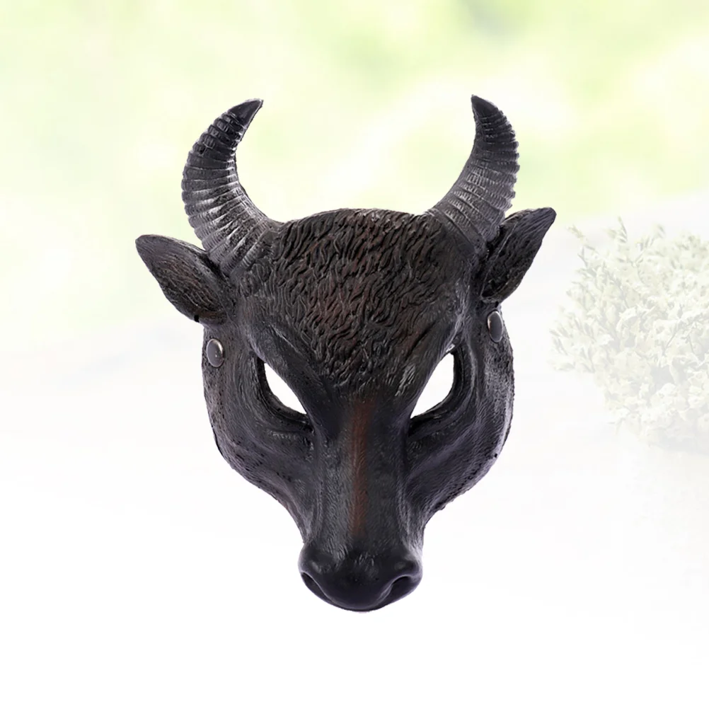 PU Ox Head Mask Simulation Animal Mask 3D Model Cosplay Party Supplies ox mask cow mask simulation ox mask