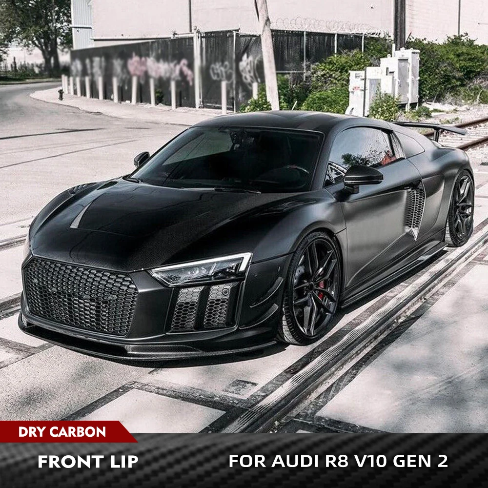 

Dry Carbon Fiber Car Front Bumper Lip Spoiler For Audi R8 V10 GT Gen 2 2016-2019 Car Front Bumper Racing Spoiler Body Kits