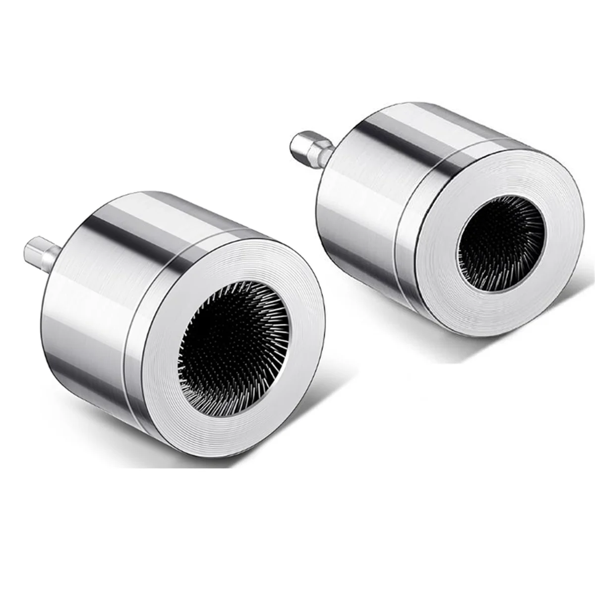 Paquete de 2 cepillos de limpieza de tubos de cobre, cepillo de limpieza de tubos HVAC completamente de Metal para potencia de taladro, vástago de 1/4 pulgadas (1/2 pulgadas y 3/4 pulgadas)