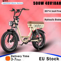 E-bik ONESPORT 500W Brushless Motor 48V18AH Battery Electric Bicycle Hydraulic Brake 20*4.0 Inch Off-road Fat Tire Electric Bike