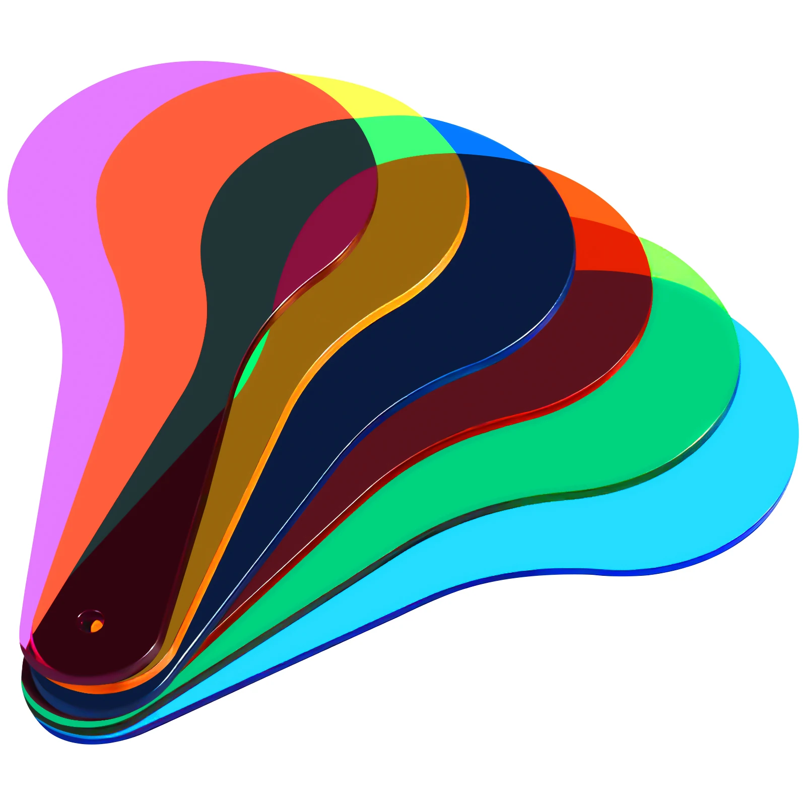 

6 шт. цветные лопасти, фильтр, инструменты для обучения науке, образовательный оптический эксперимент для детей, контроль движения глаз и визуальная четкость