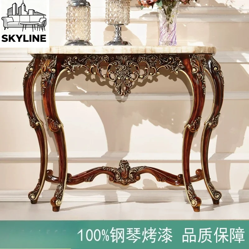 Entrance Table French Entrance Platform Semicircular Marble Entrance Cabinet Shelf Living Room Bar