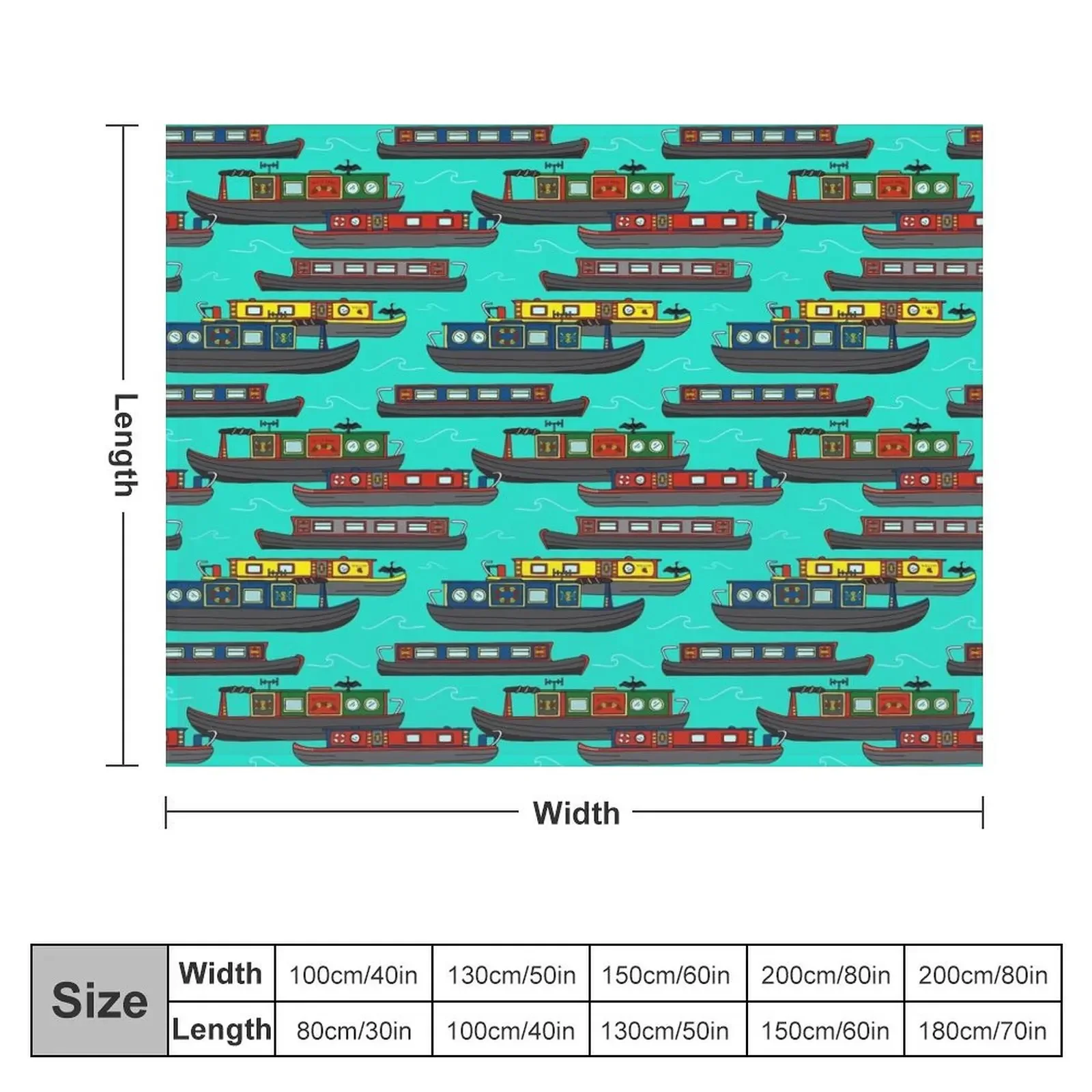 Canal Narrowboats and Barges on the Water Throw Blanket warm for winter blankets ands Blankets