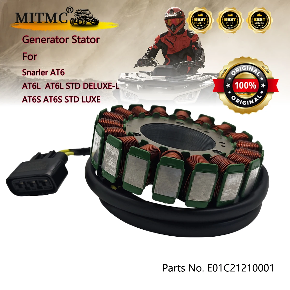 Generator Stator For SGW 570 SNARLER AT6L AT6S DELUXE-L LUXE  STD ATV Starter Parts E01C21210001