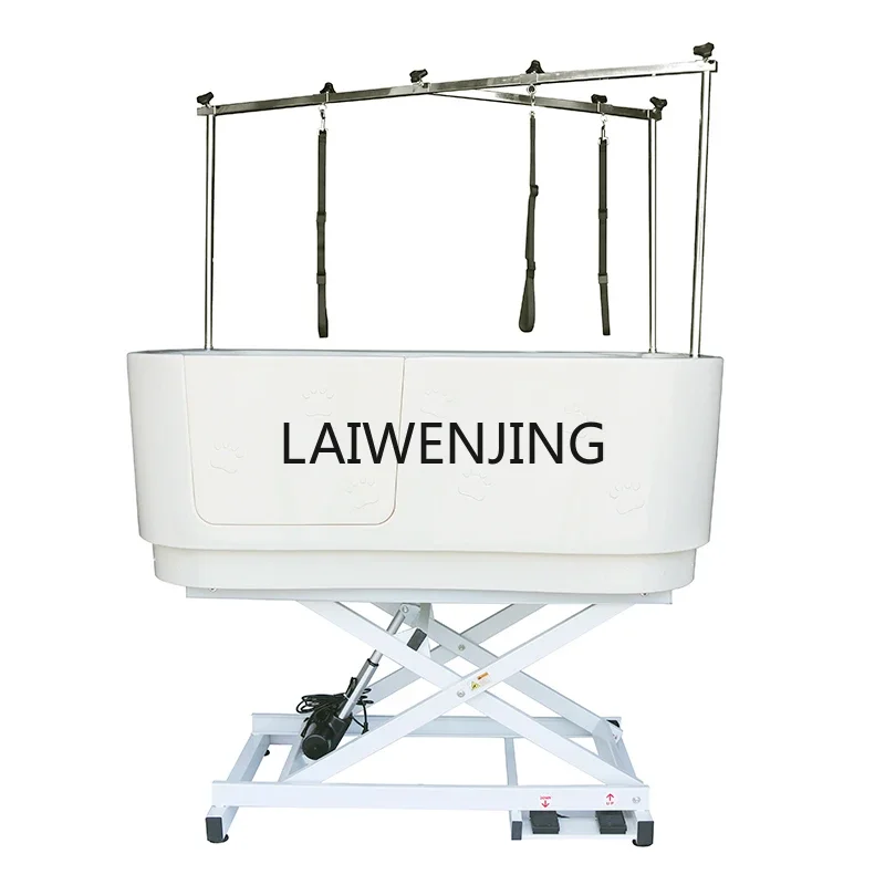 Lifting large dog cat dog golden retriever tank  dog bath