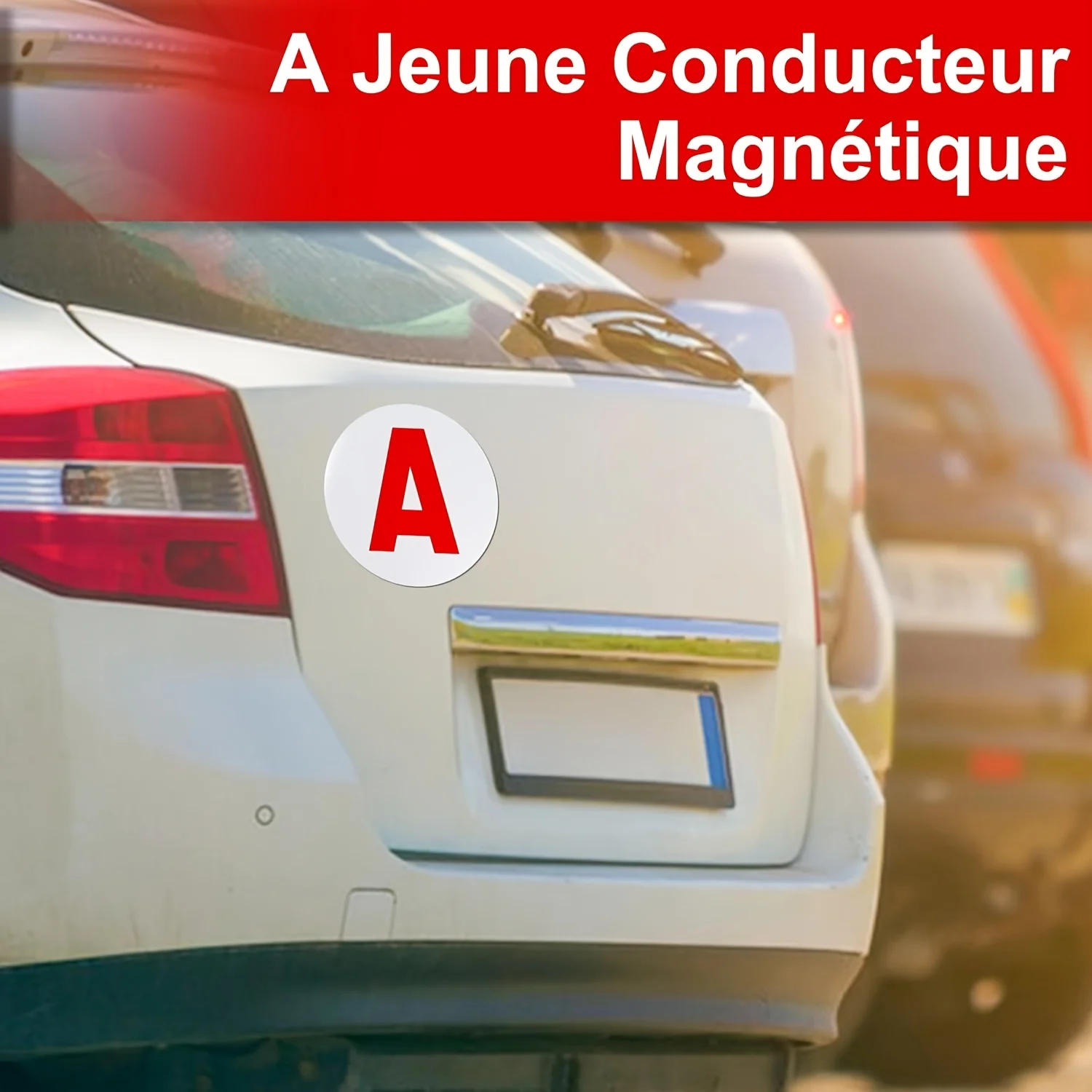 2 قطعة محرك السيارة المبتدئ المغناطيس علامة ملصق المغناطيسي الجديد سائق ملصق للمركبة ، مغناطيس السيارة للسائقين المبتدئين