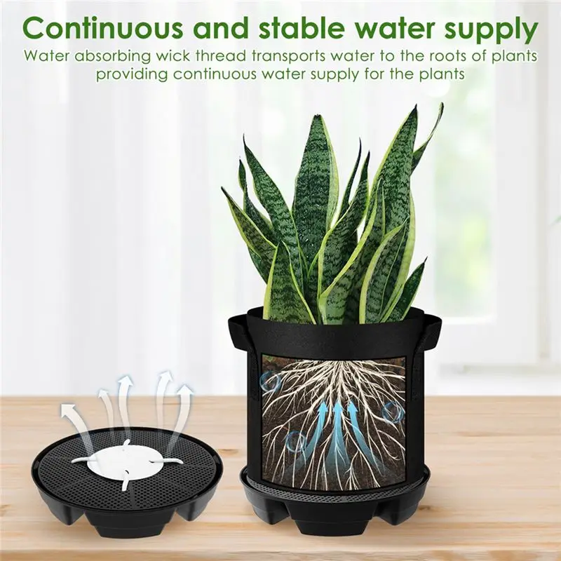 Easy Use Self Watering Flower Pot Base Capacity 4Pcs Plant Saucer With Mesh Holes Water Catcher Drip Tray Garden Accessories