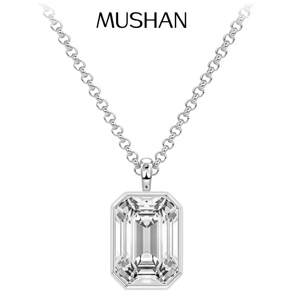 

MUSHAN Bespoke Jewelry 925 Sterling Silver Necklace Moissanite D Color VVS1 Designer Sparkle Prom Noble Pendants Diamond